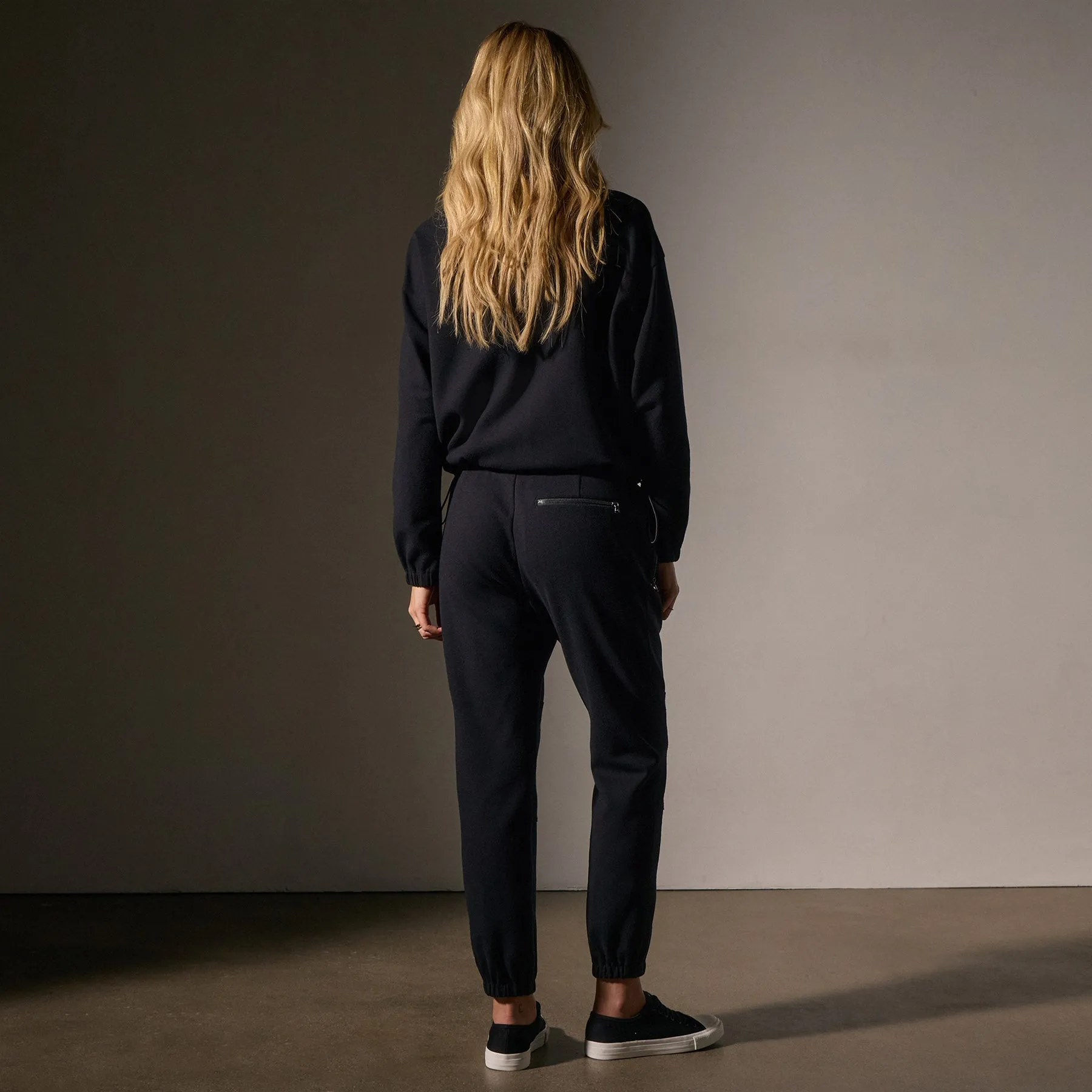 Matte Scuba Track Pant - Black