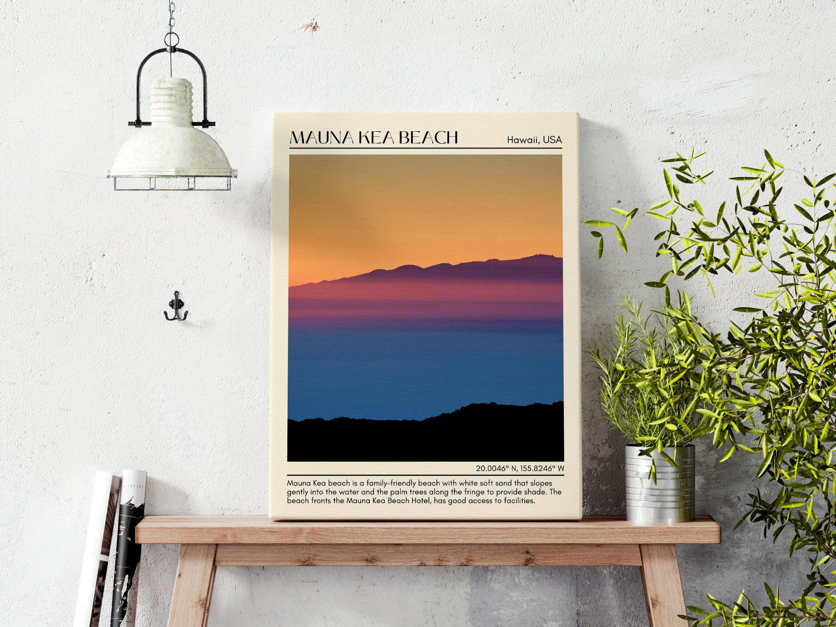 Mauna Kea Beach Wall Canvas, USA