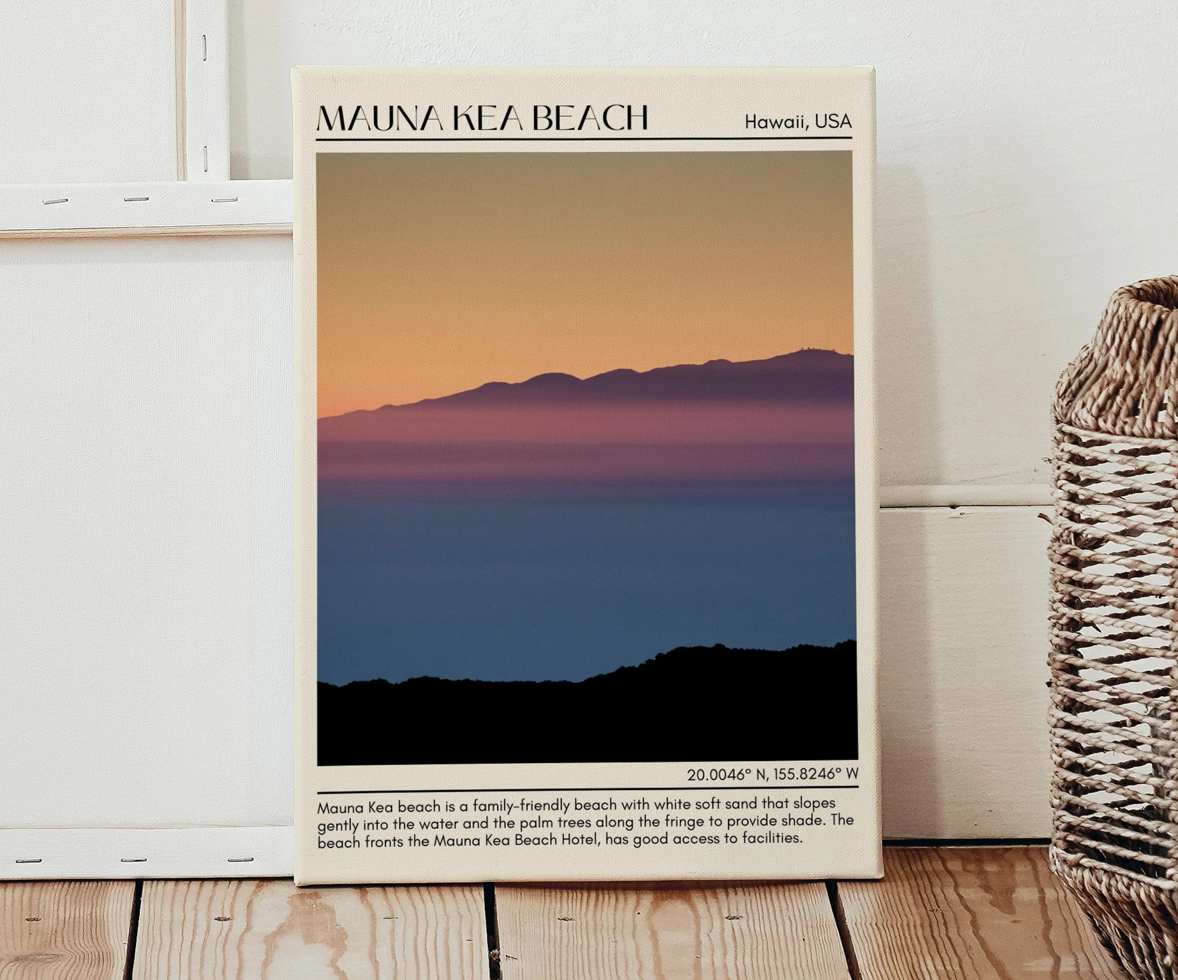Mauna Kea Beach Wall Canvas, USA