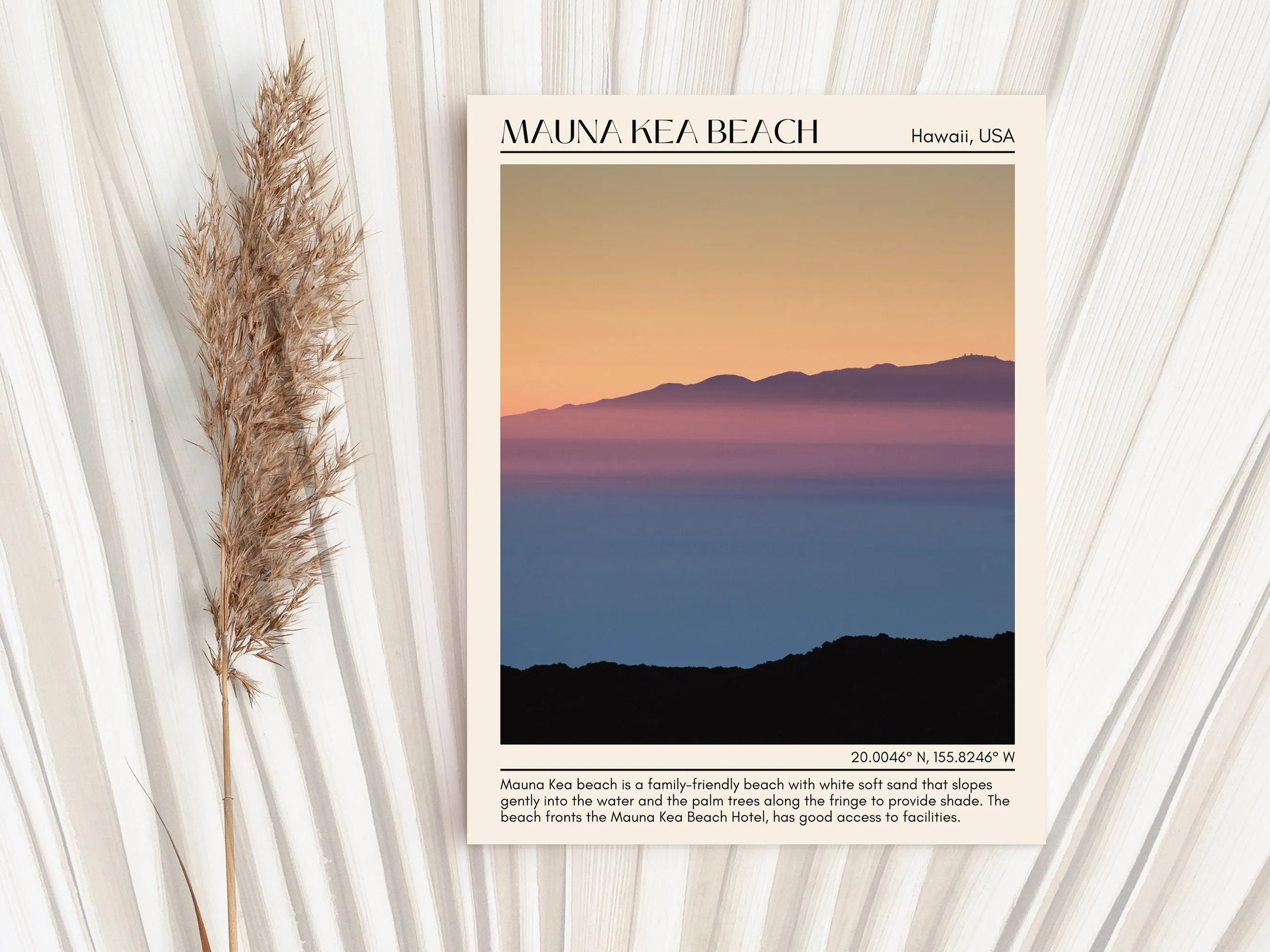 Mauna Kea Beach Wall Canvas, USA