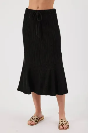 Maura Black Midi Skirt