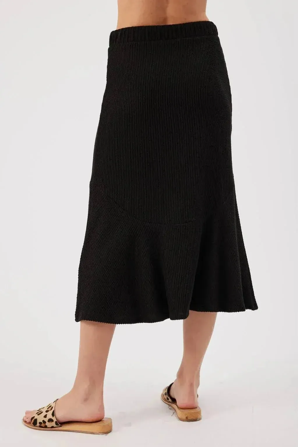 Maura Black Midi Skirt