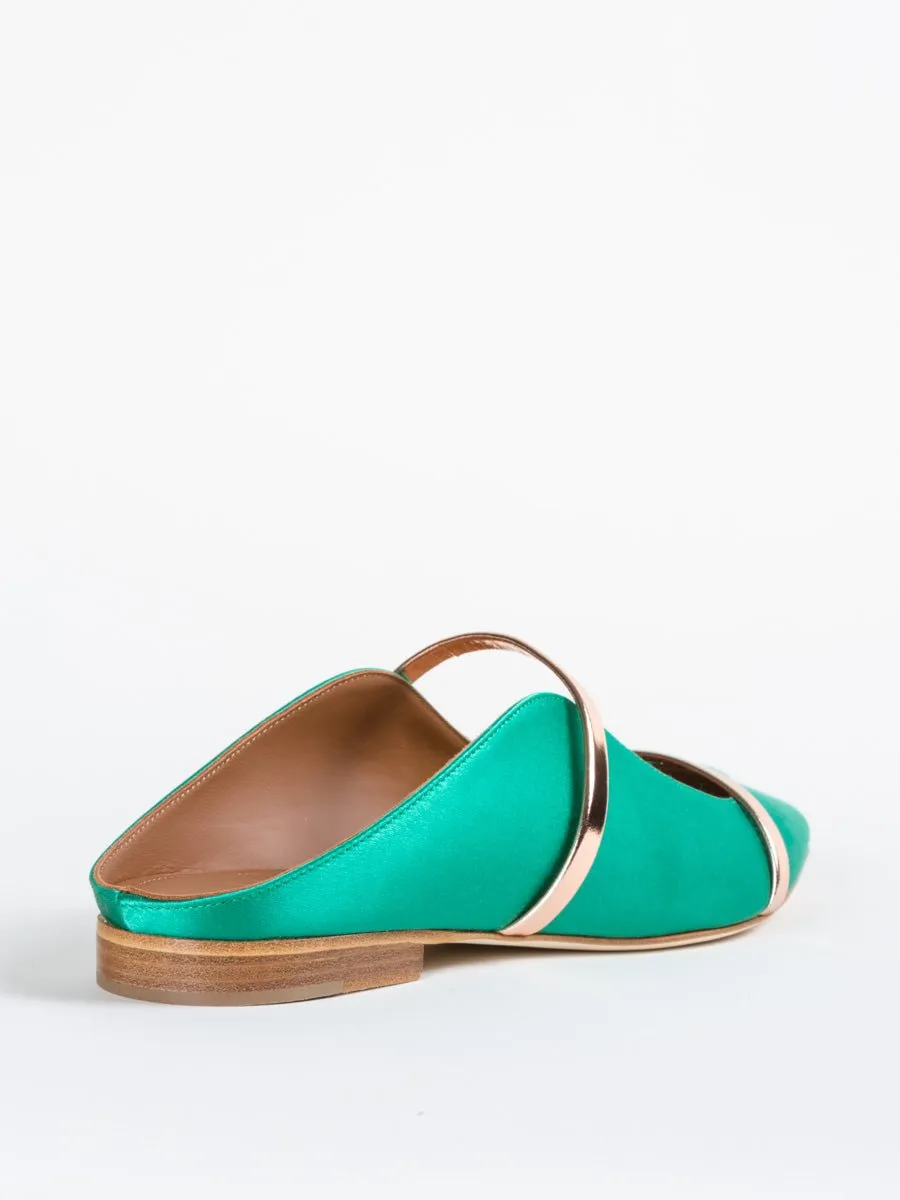 maureen flat - emerald/rose gold