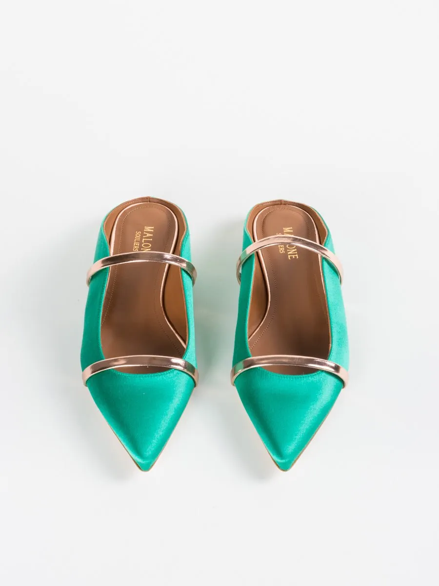 maureen flat - emerald/rose gold