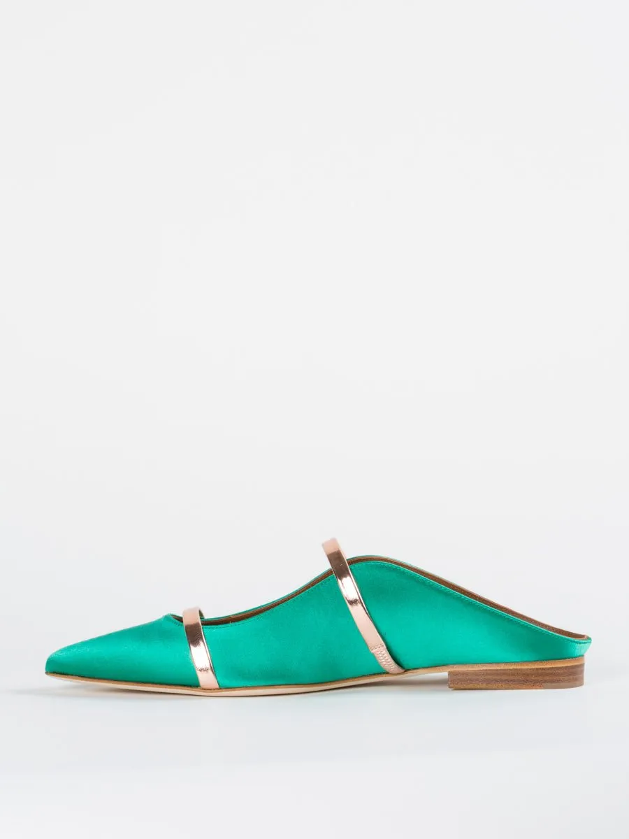 maureen flat - emerald/rose gold