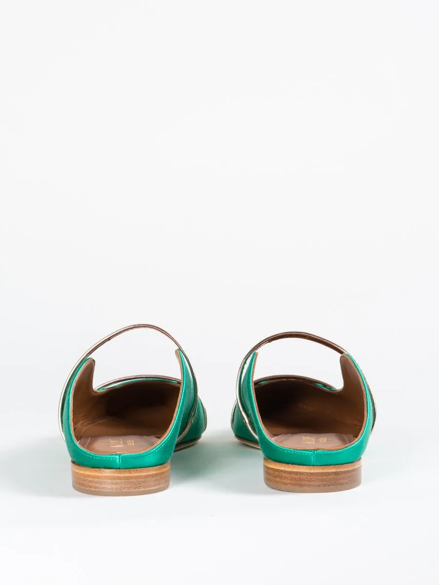 maureen flat - emerald/rose gold