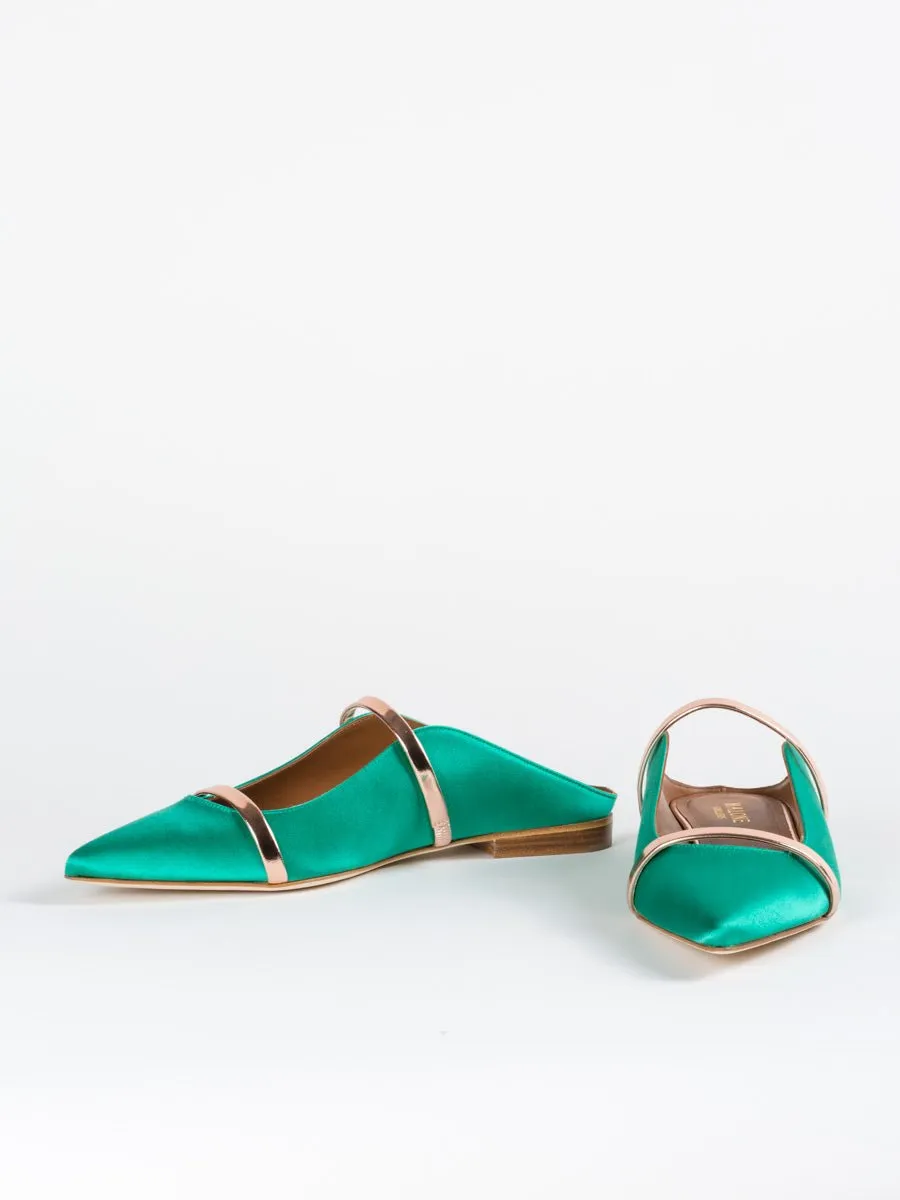 maureen flat - emerald/rose gold