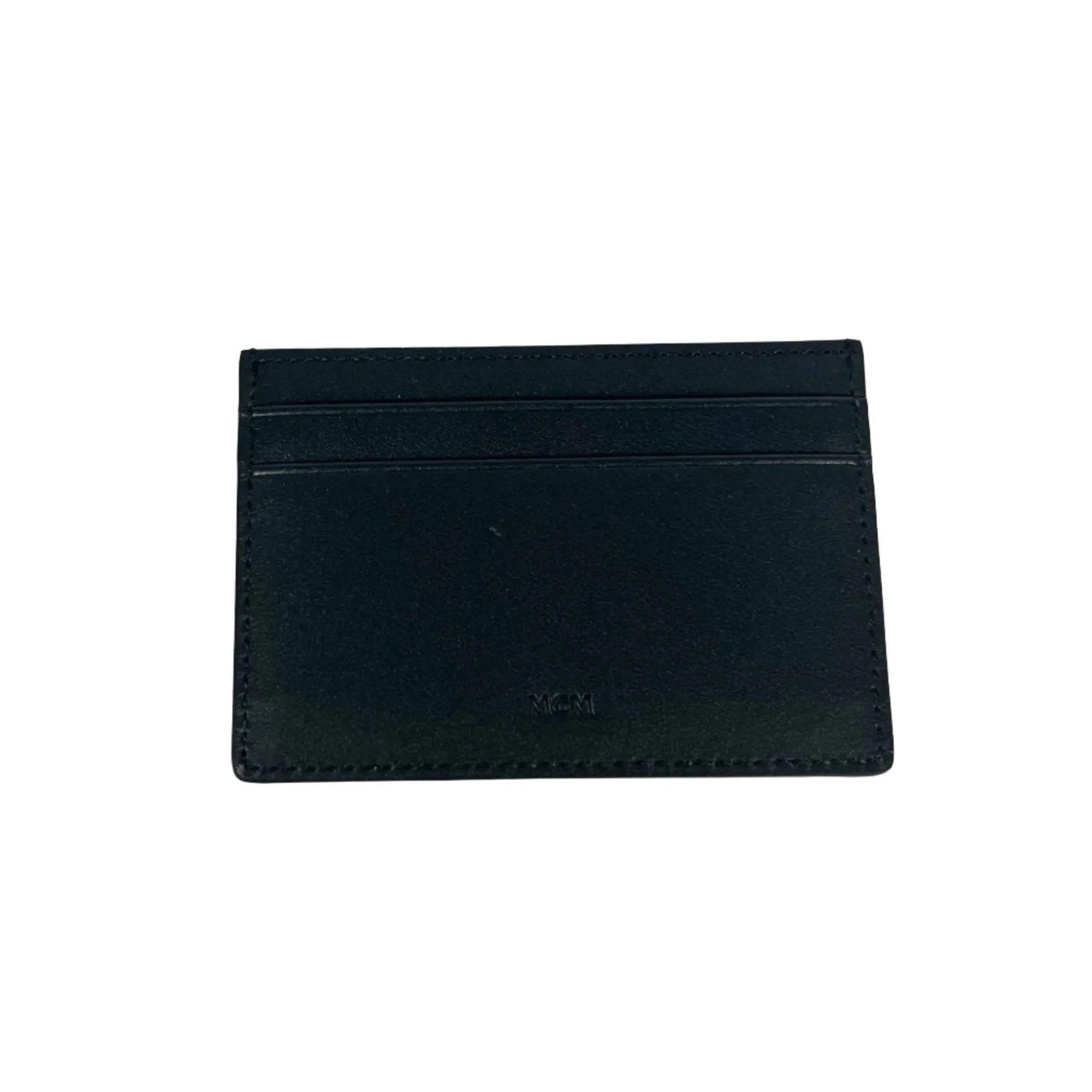 MCM Aren Multi Red Leather Card Case Checkerboard