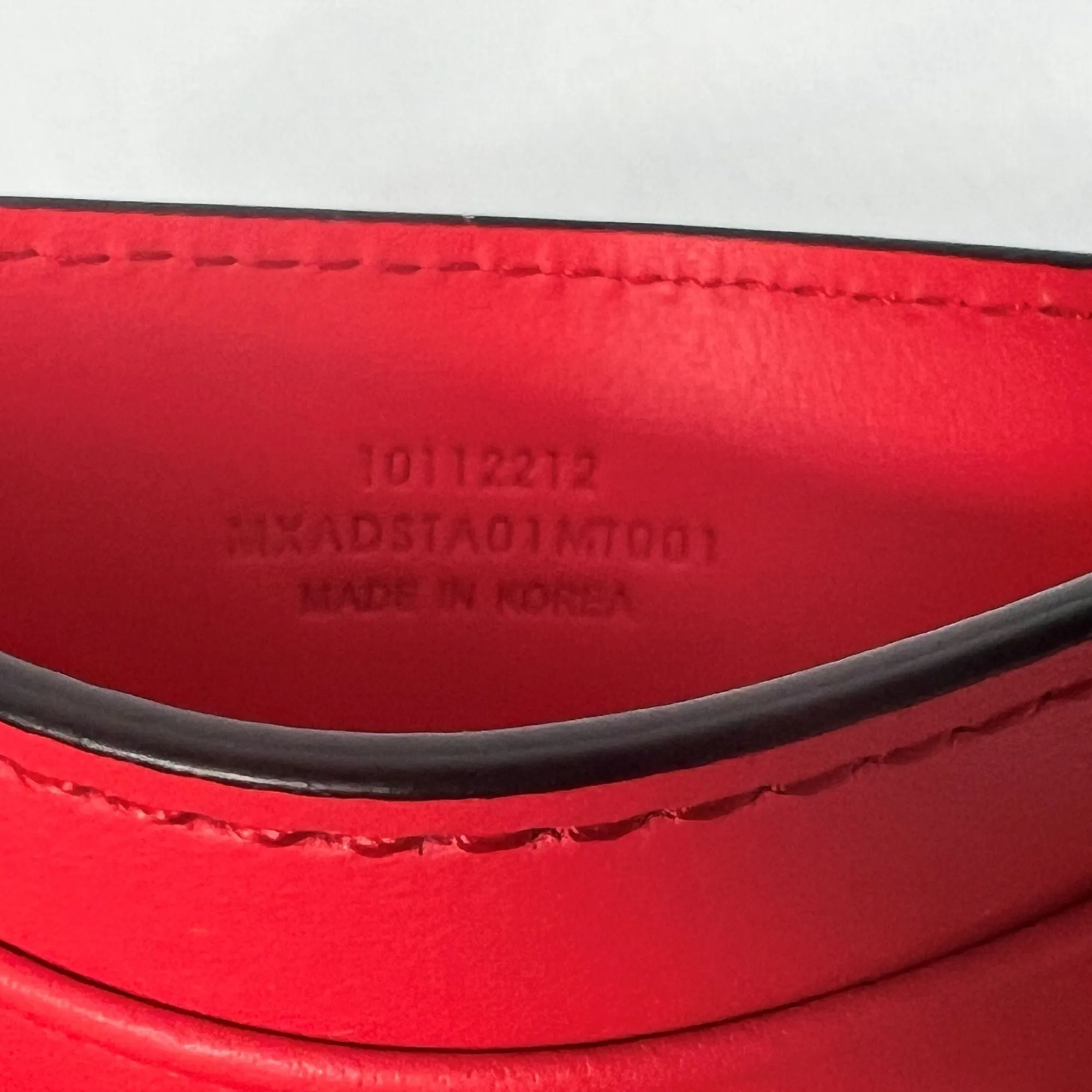 MCM Aren Multi Red Leather Card Case Checkerboard