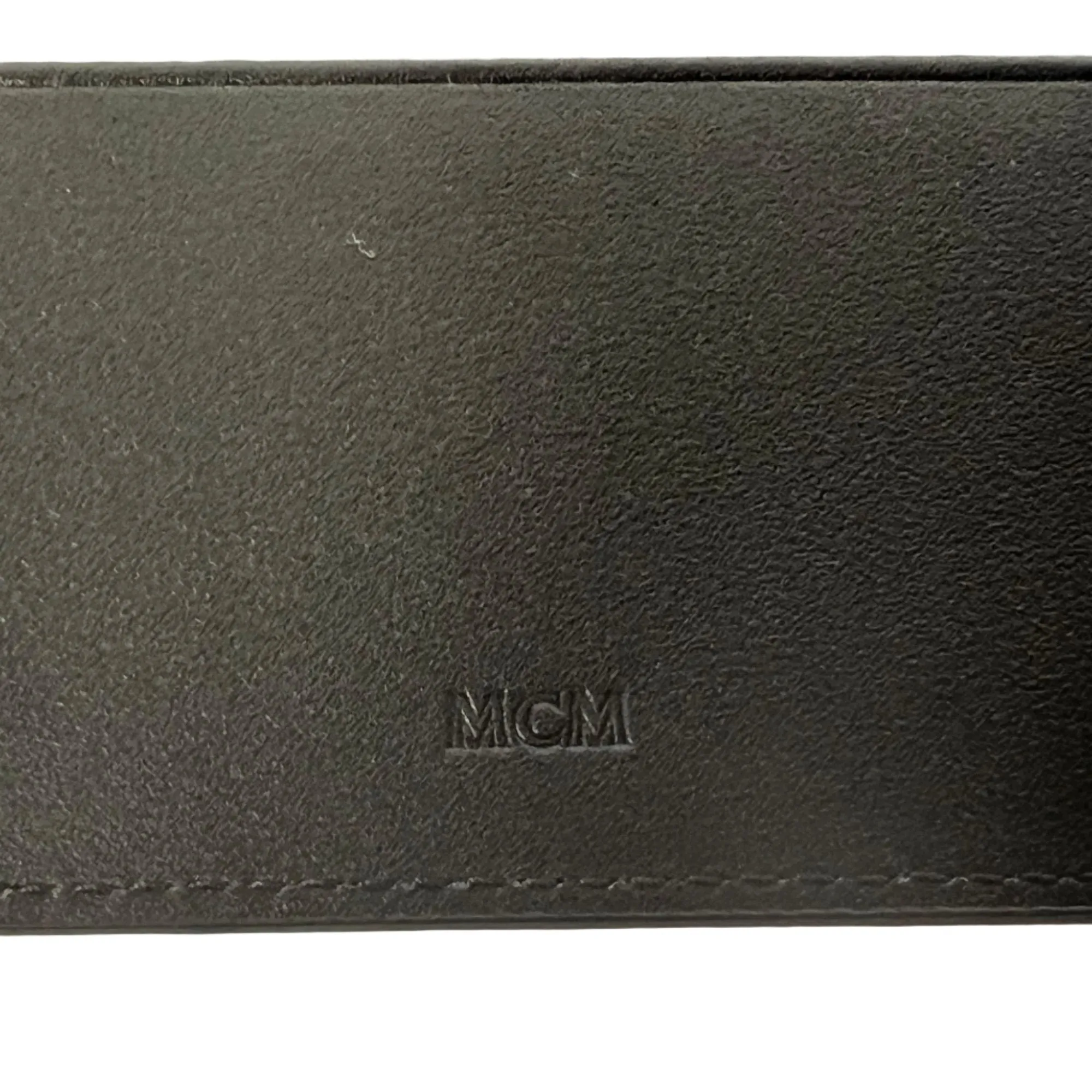MCM Aren Multi Red Leather Card Case Checkerboard