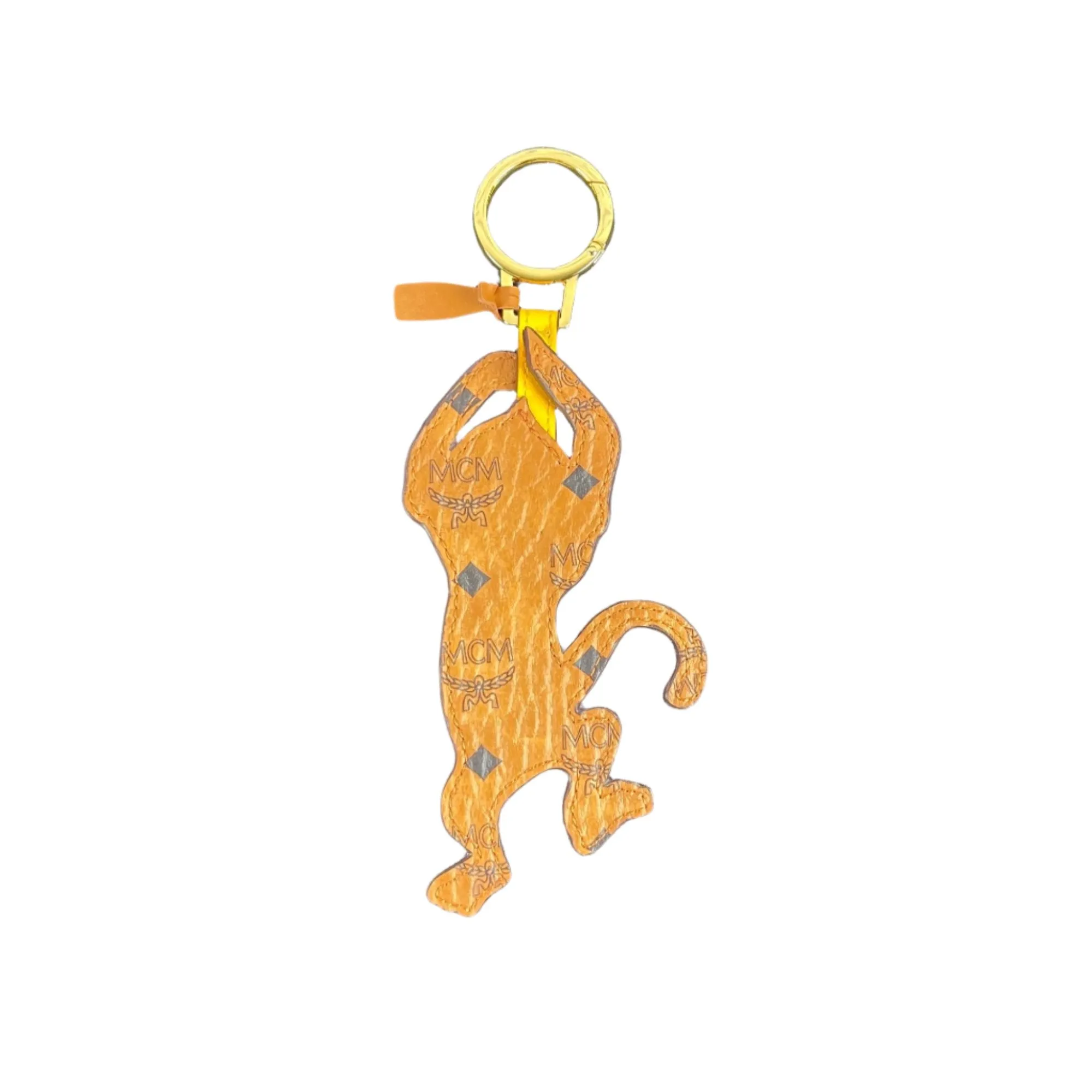 MCM Zoo 2D Monkey Leather Keychain
