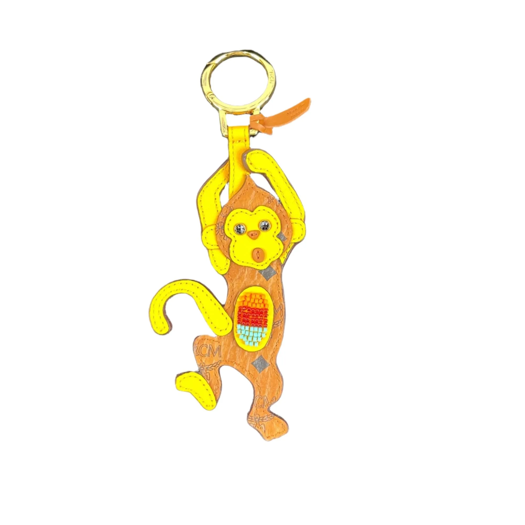 MCM Zoo 2D Monkey Leather Keychain