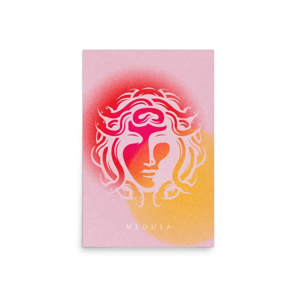 Medusa in Bloom – Mythical Medusa Poster (Unframed)