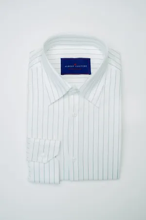 Men - Green Stripes Oxford Long Sleeves Shirt