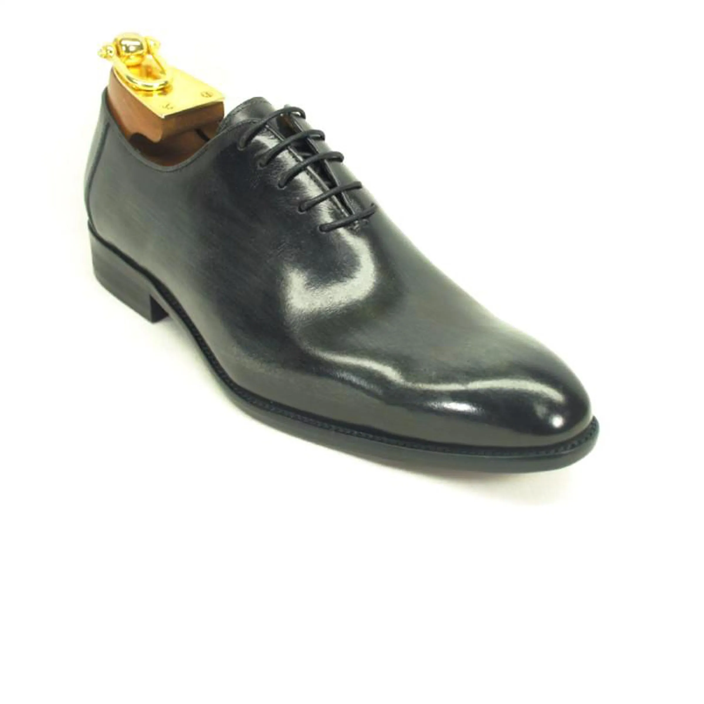 Mens Carrucci Hand Painted Oxford Lace Up Dress Shoe in Black