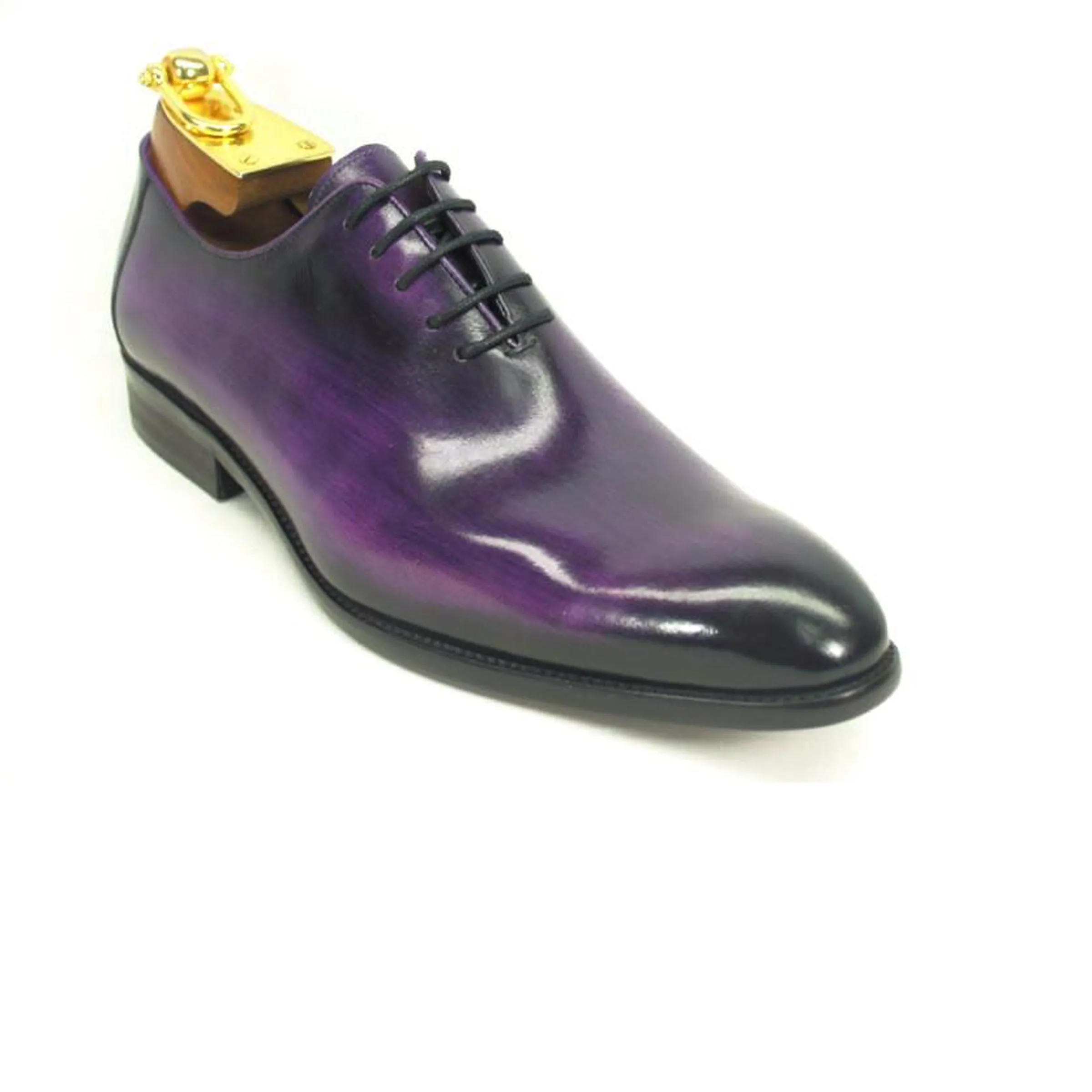 Mens Carrucci Hand Painted Oxford Lace Up Dress Shoe in Black