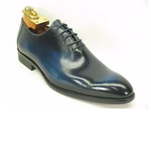 Mens Carrucci Hand Painted Oxford Lace Up Dress Shoe in Black