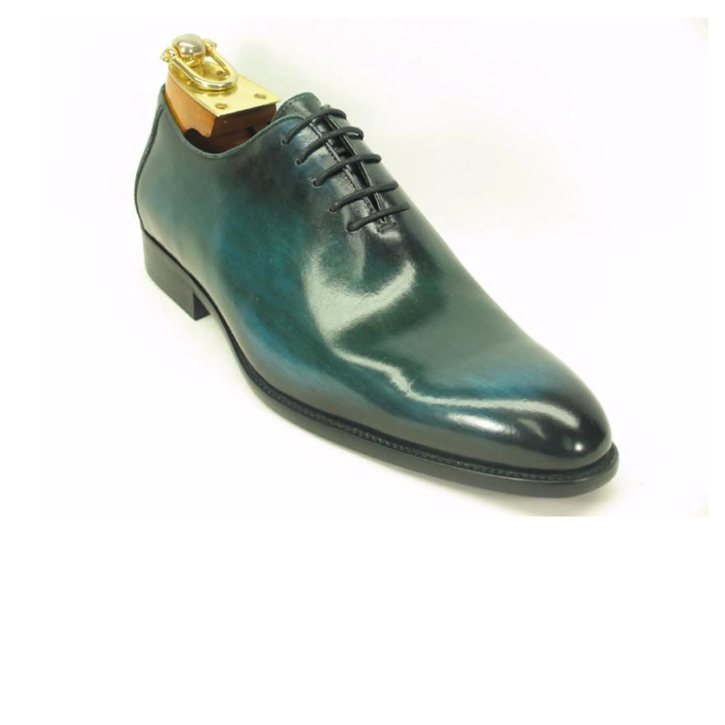 Mens Carrucci Hand Painted Oxford Lace Up Dress Shoe in Black