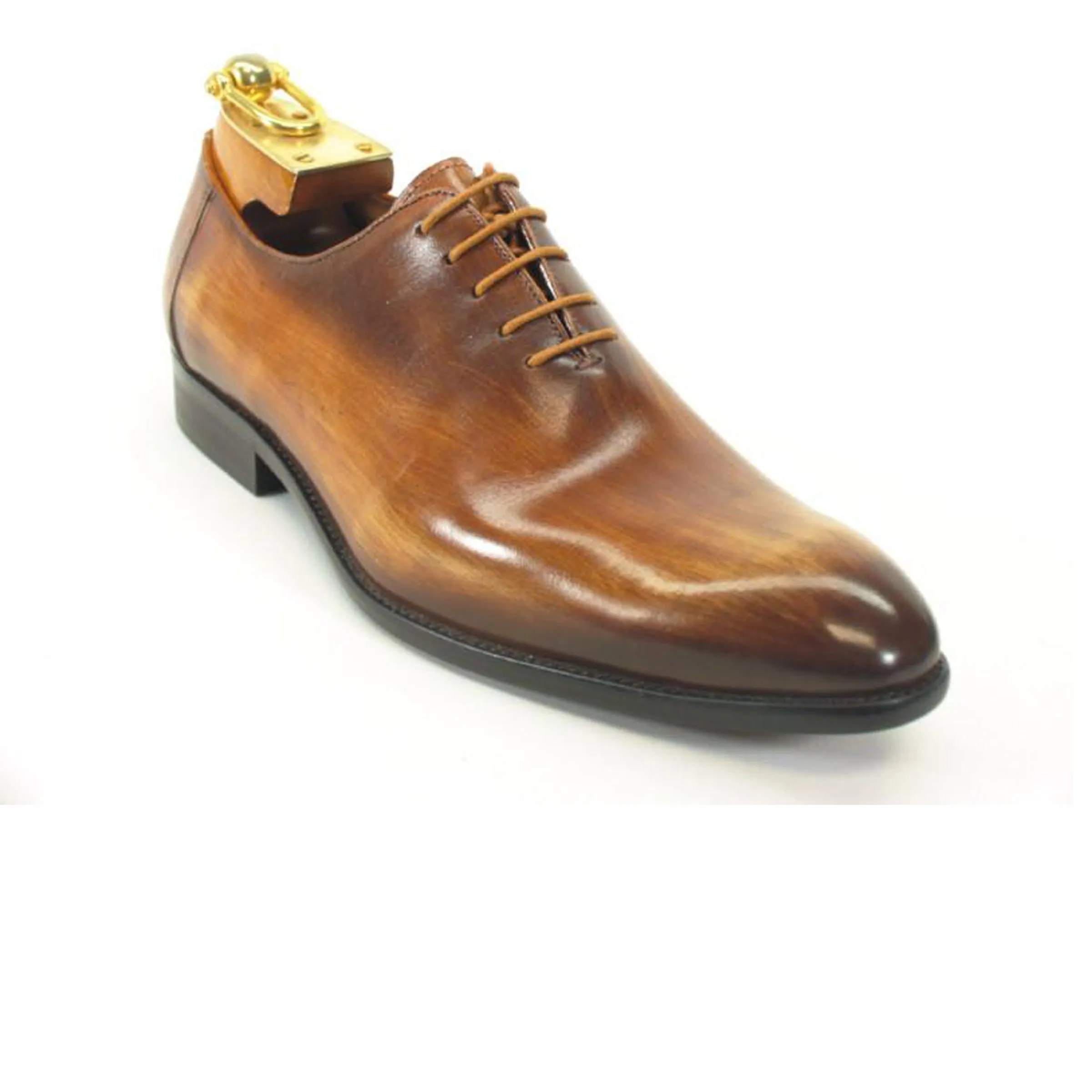 Mens Carrucci Hand Painted Oxford Lace Up Dress Shoe in Black