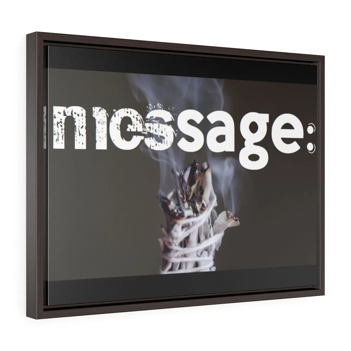 mesSAGE  Horizontal Framed Premium Gallery Wrap Canvas (wall decor)