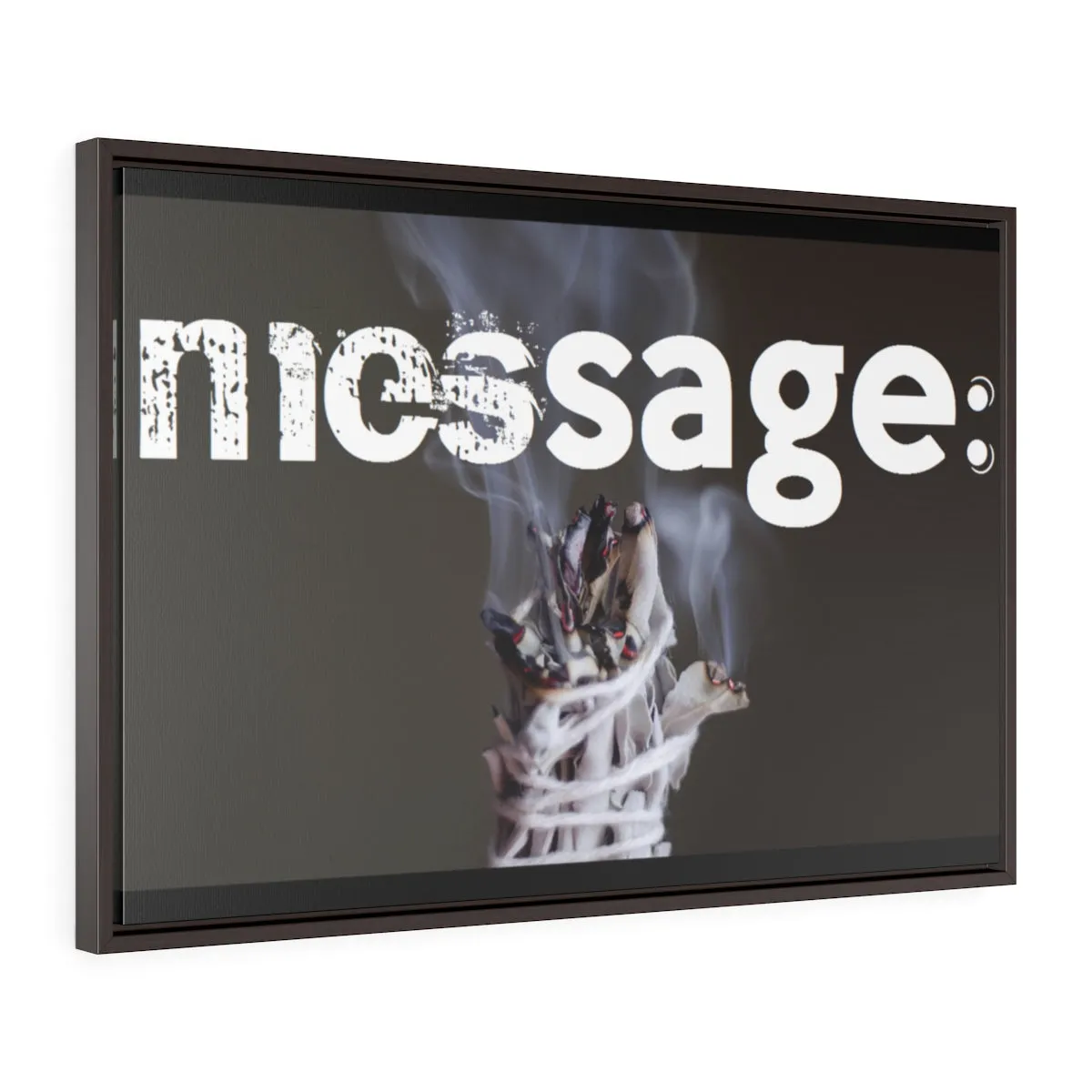 mesSAGE  Horizontal Framed Premium Gallery Wrap Canvas (wall decor)