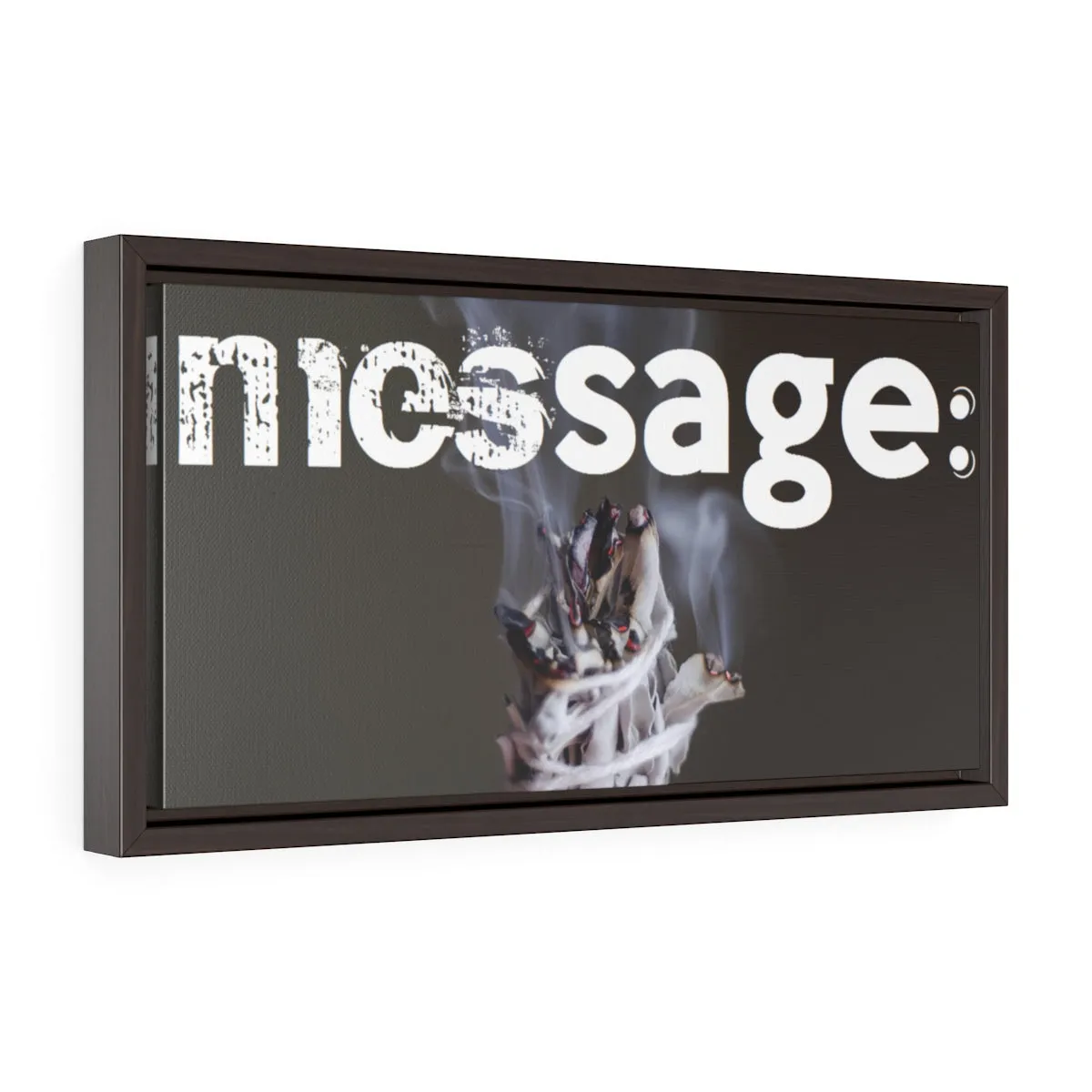 mesSAGE  Horizontal Framed Premium Gallery Wrap Canvas (wall decor)