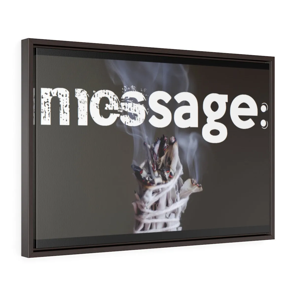 mesSAGE  Horizontal Framed Premium Gallery Wrap Canvas (wall decor)