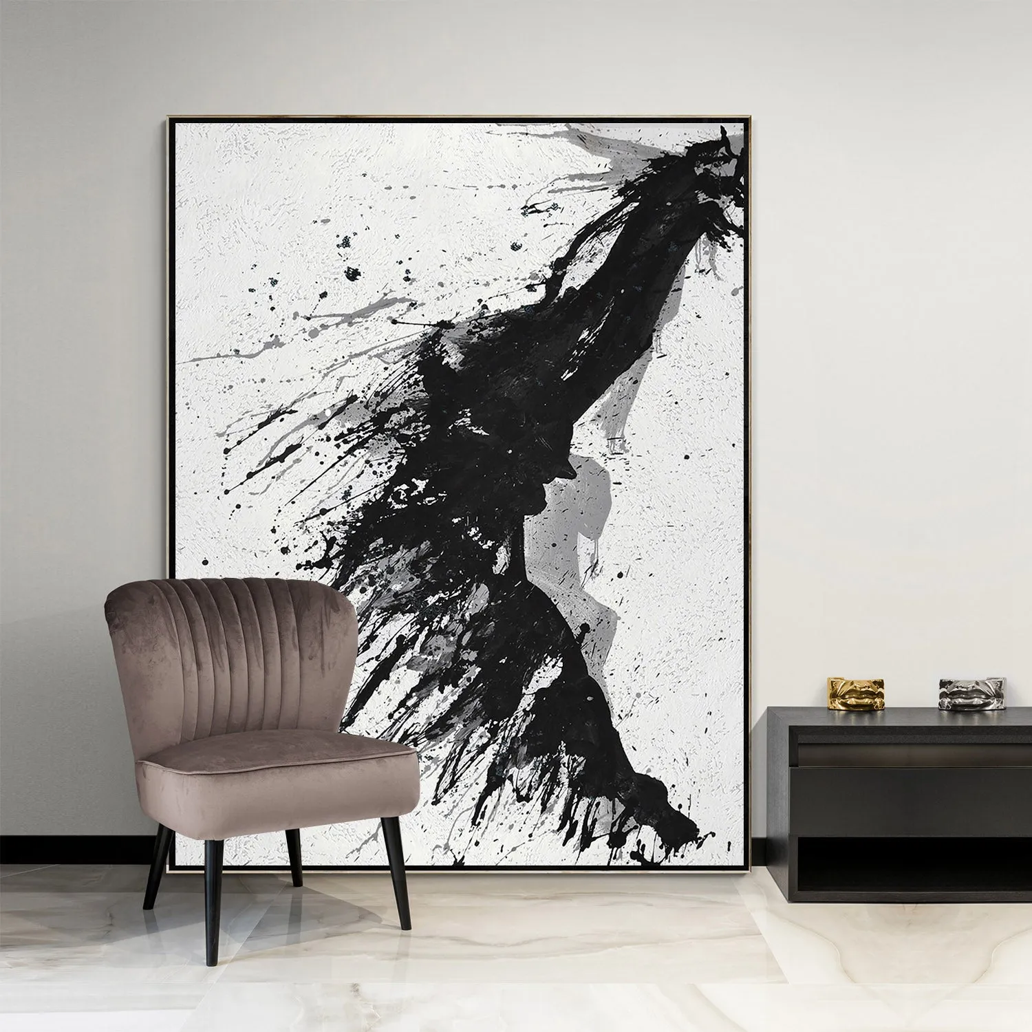 Minimal Art Drip Painting MN323B