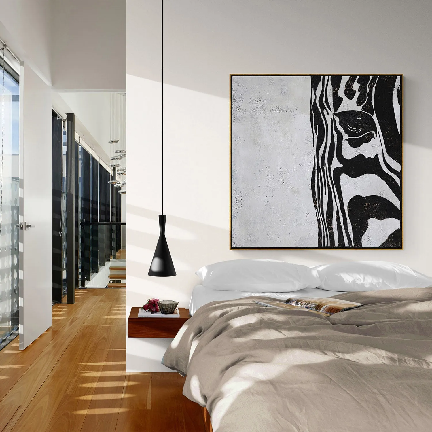 Minimalist Abstract Zebra painting H251S