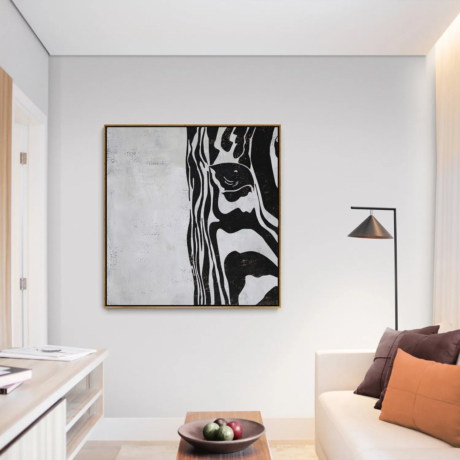 Minimalist Abstract Zebra painting H251S