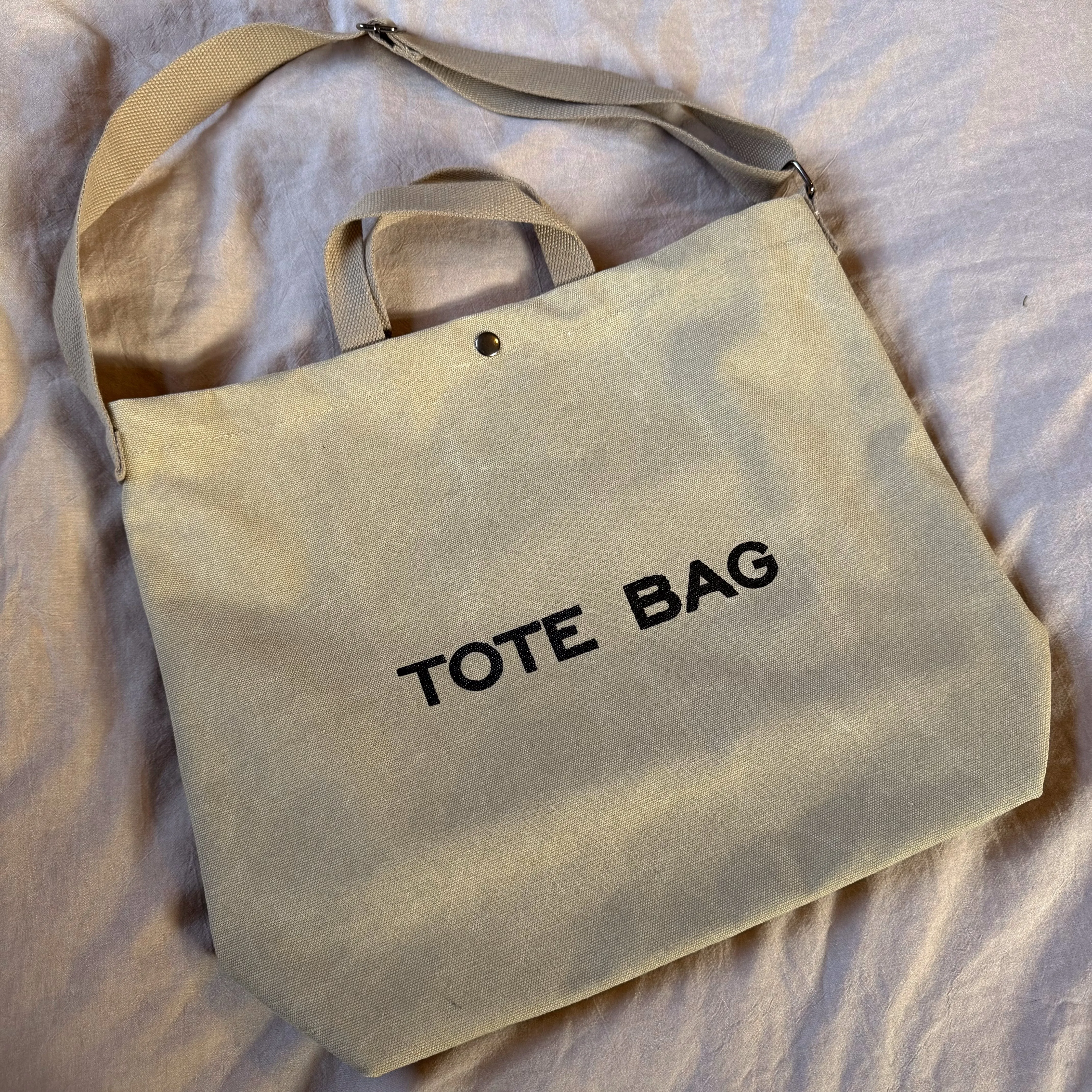 Minimalist Canvas Tote Bag - Tan