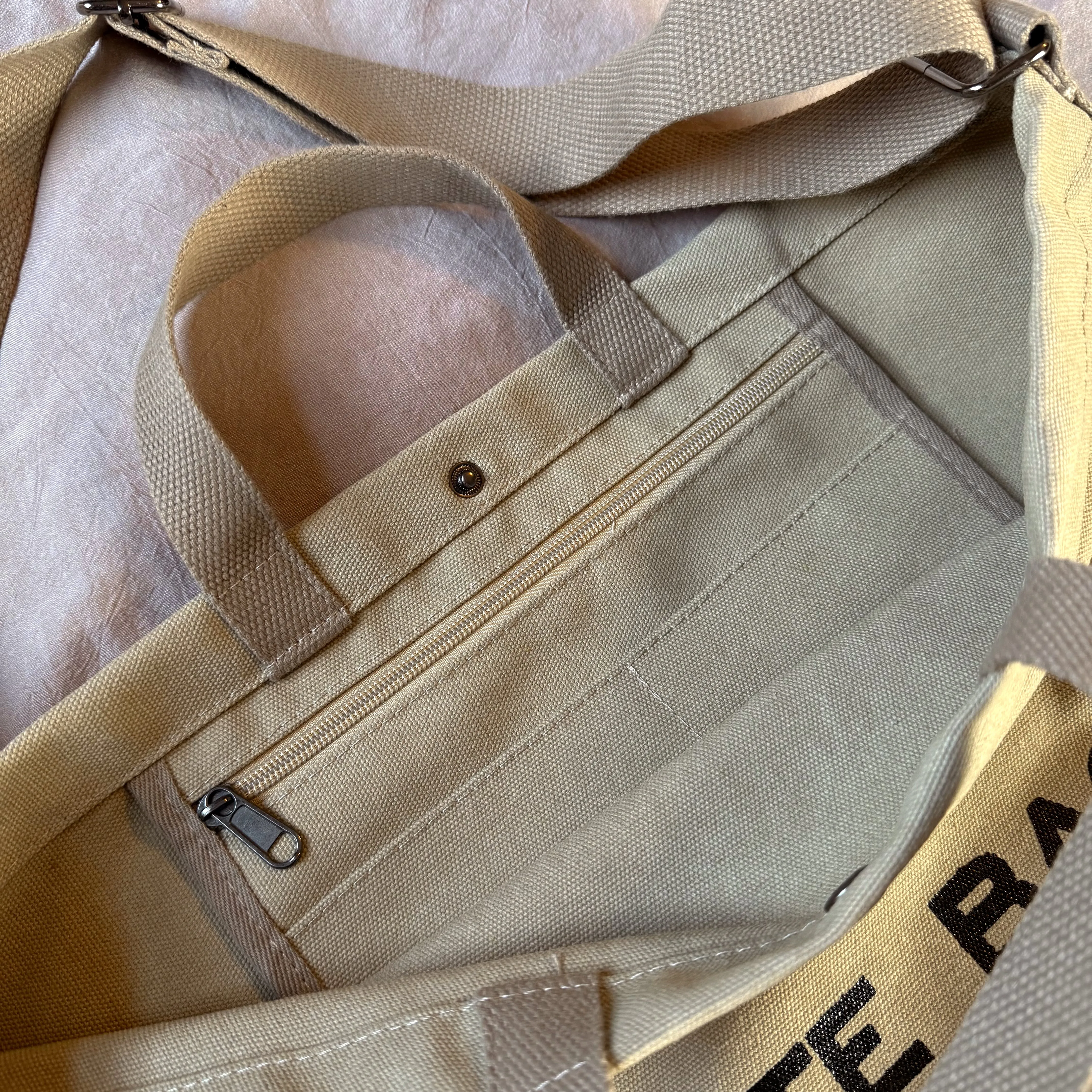 Minimalist Canvas Tote Bag - Tan