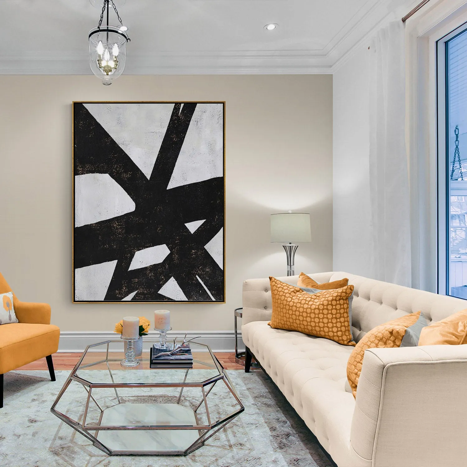 Minimalist Geometric Painting H78V