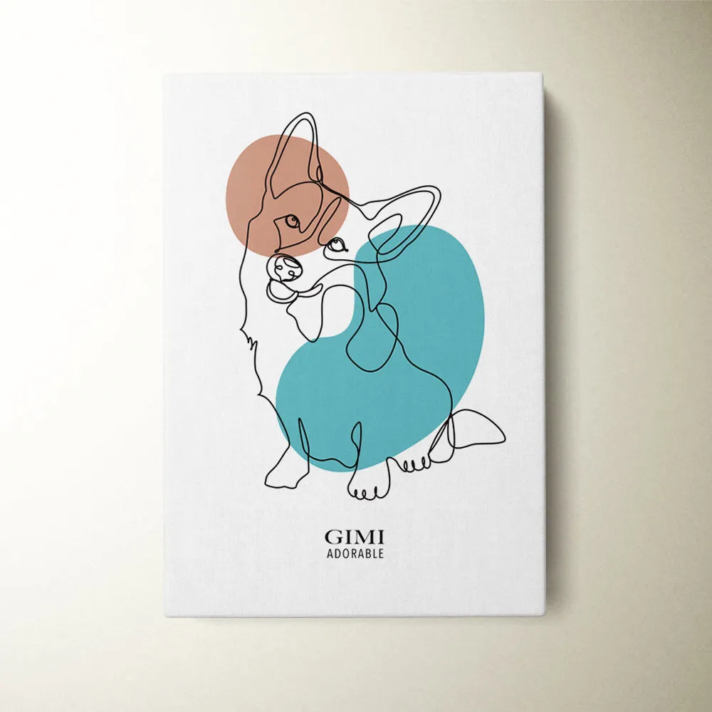 Minimalist Line Art Pet Portrait