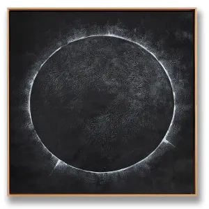 Minimalist solar eclipse painting H13S