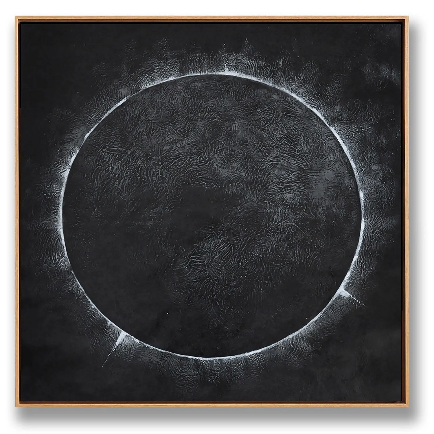 Minimalist solar eclipse painting H13S