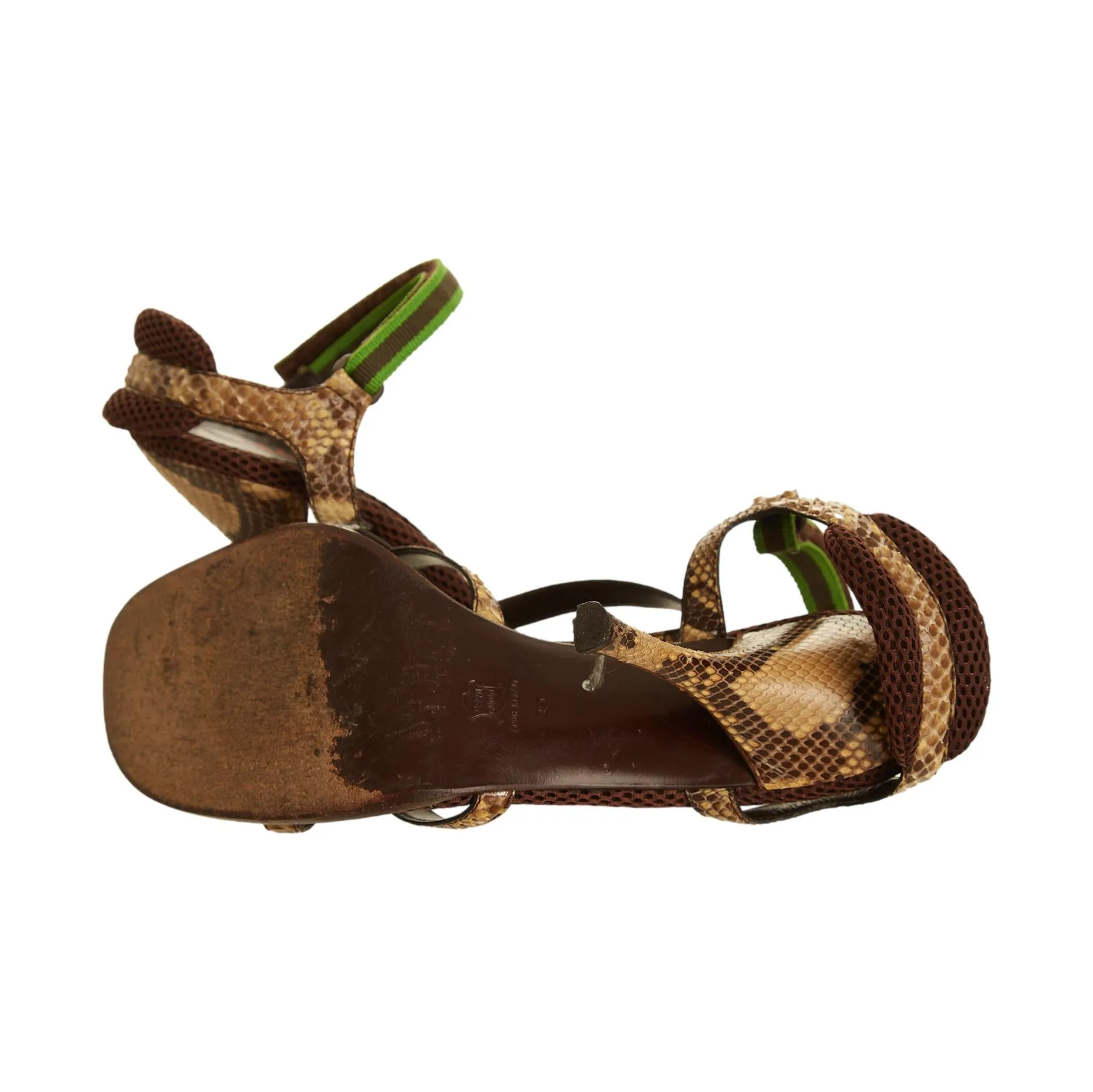 Miu Miu Brown Snakeskin Heels