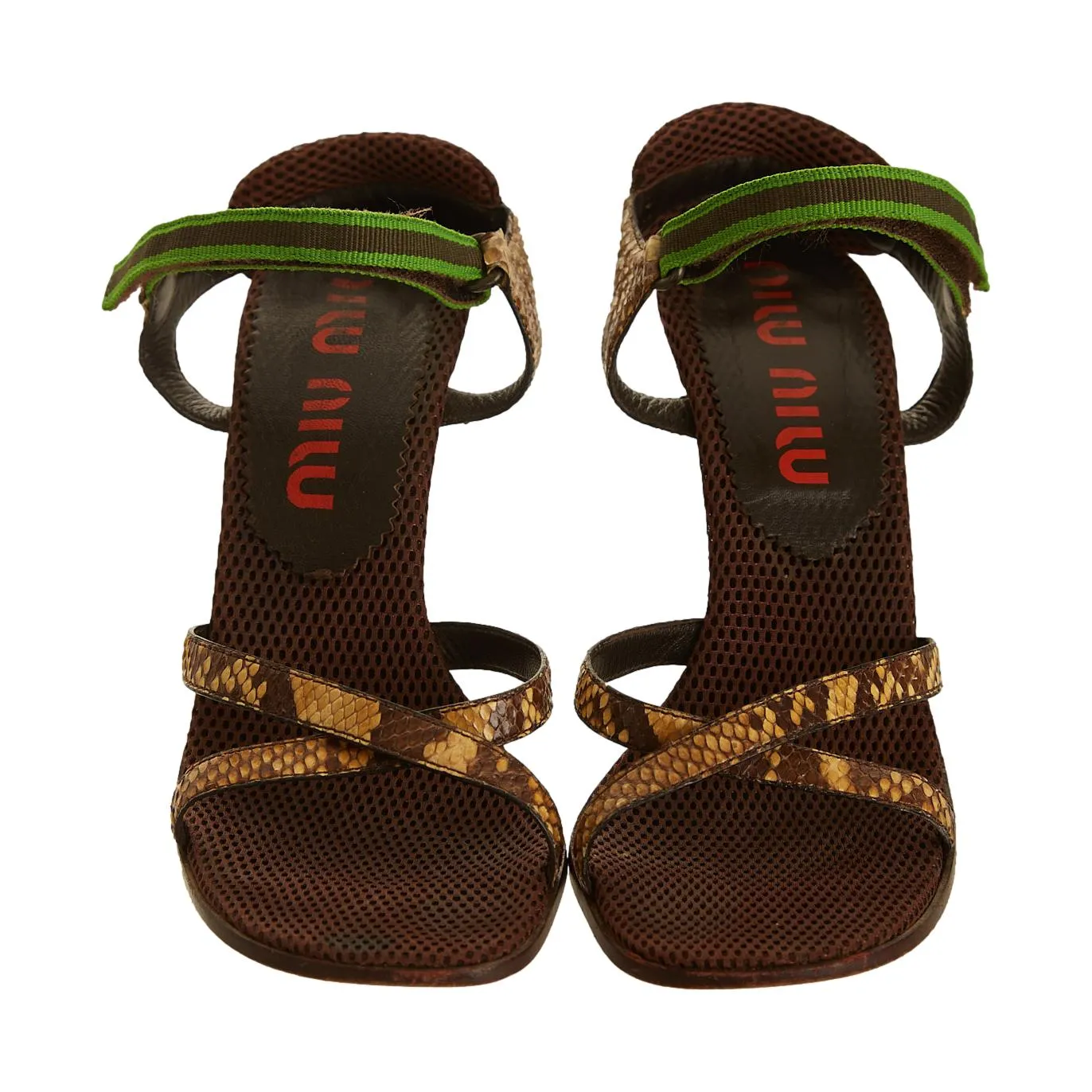 Miu Miu Brown Snakeskin Heels