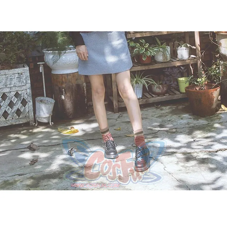 Mori Girl Retro Oxford Martin Round Shoes J40545
