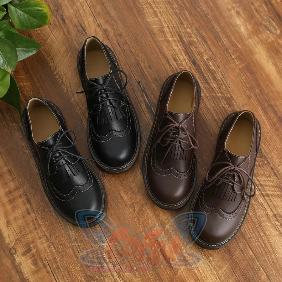 Mori Girl Retro Oxford Martin Round Shoes J40545