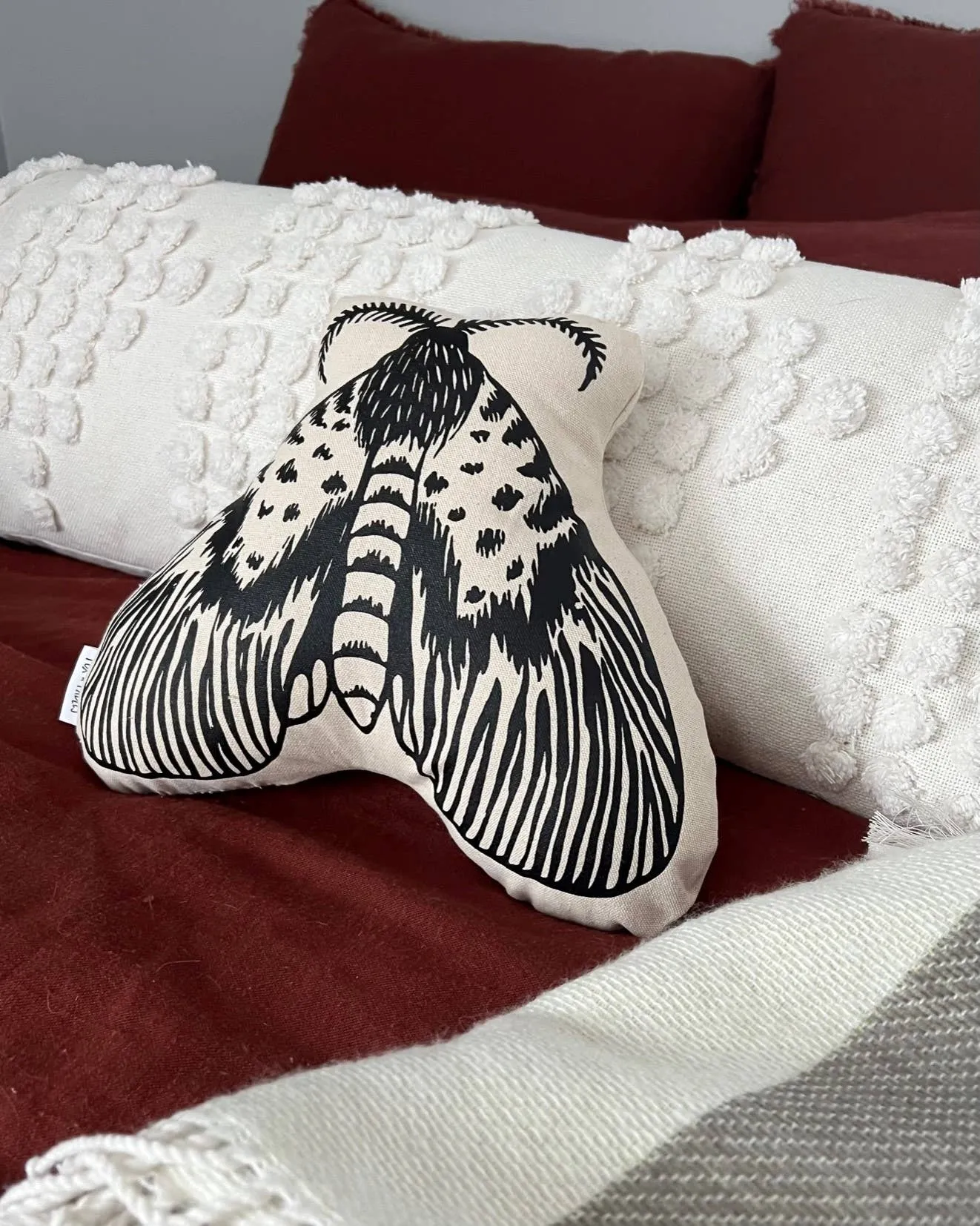 Moth Printed Pillow