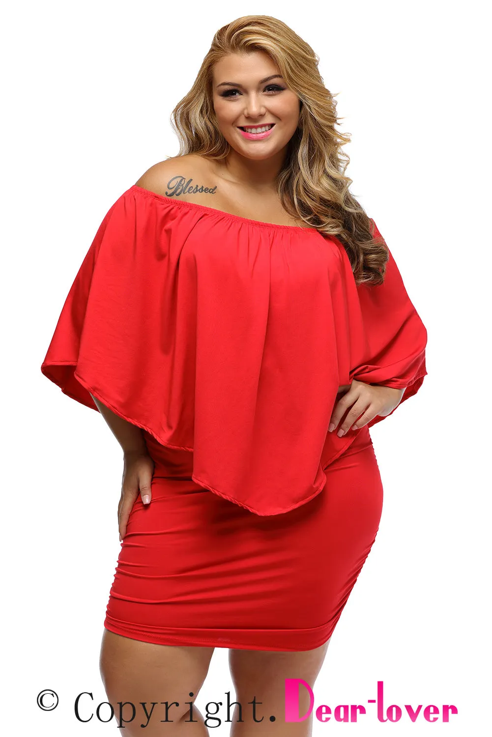 Multiple Dressing Layered Black Mini Poncho Dress