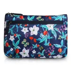 Nathalie Lete Flat Pouch - Big Bouquet Ivory