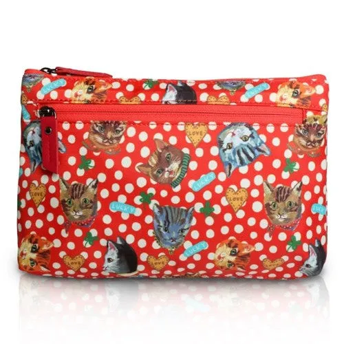 Nathalie Lete Flat Pouch - Big Bouquet Ivory