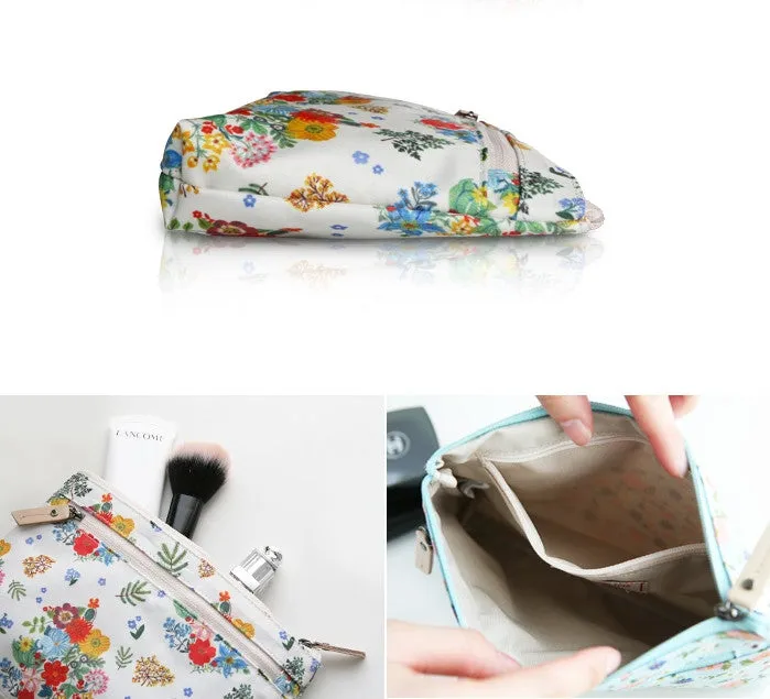 Nathalie Lete Flat Pouch - Big Bouquet Ivory