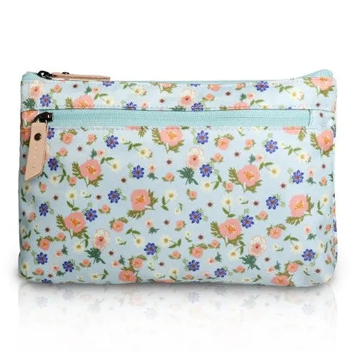 Nathalie Lete Flat Pouch - Big Bouquet Ivory