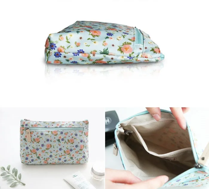 Nathalie Lete Flat Pouch - Floral Mint