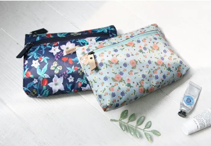 Nathalie Lete Flat Pouch - Floral Mint