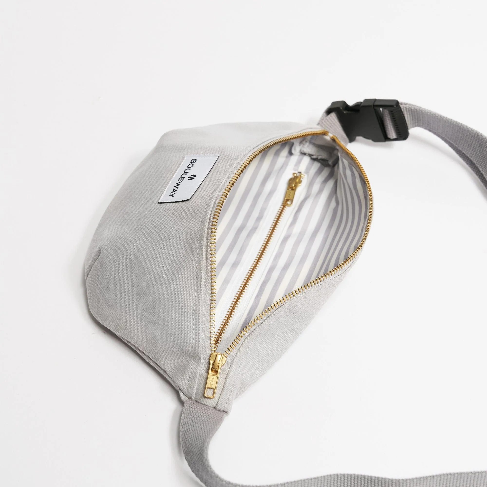 Natural Cotton Canvas Bum Bag | Dust Grey