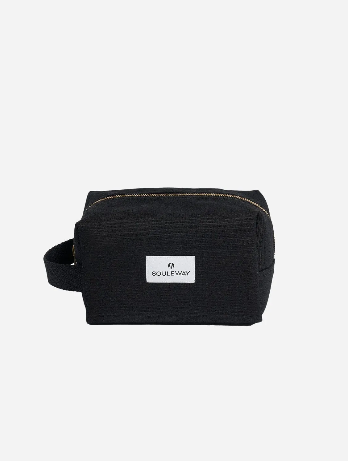 Natural Cotton Canvas Classic Washbag S | Night Black